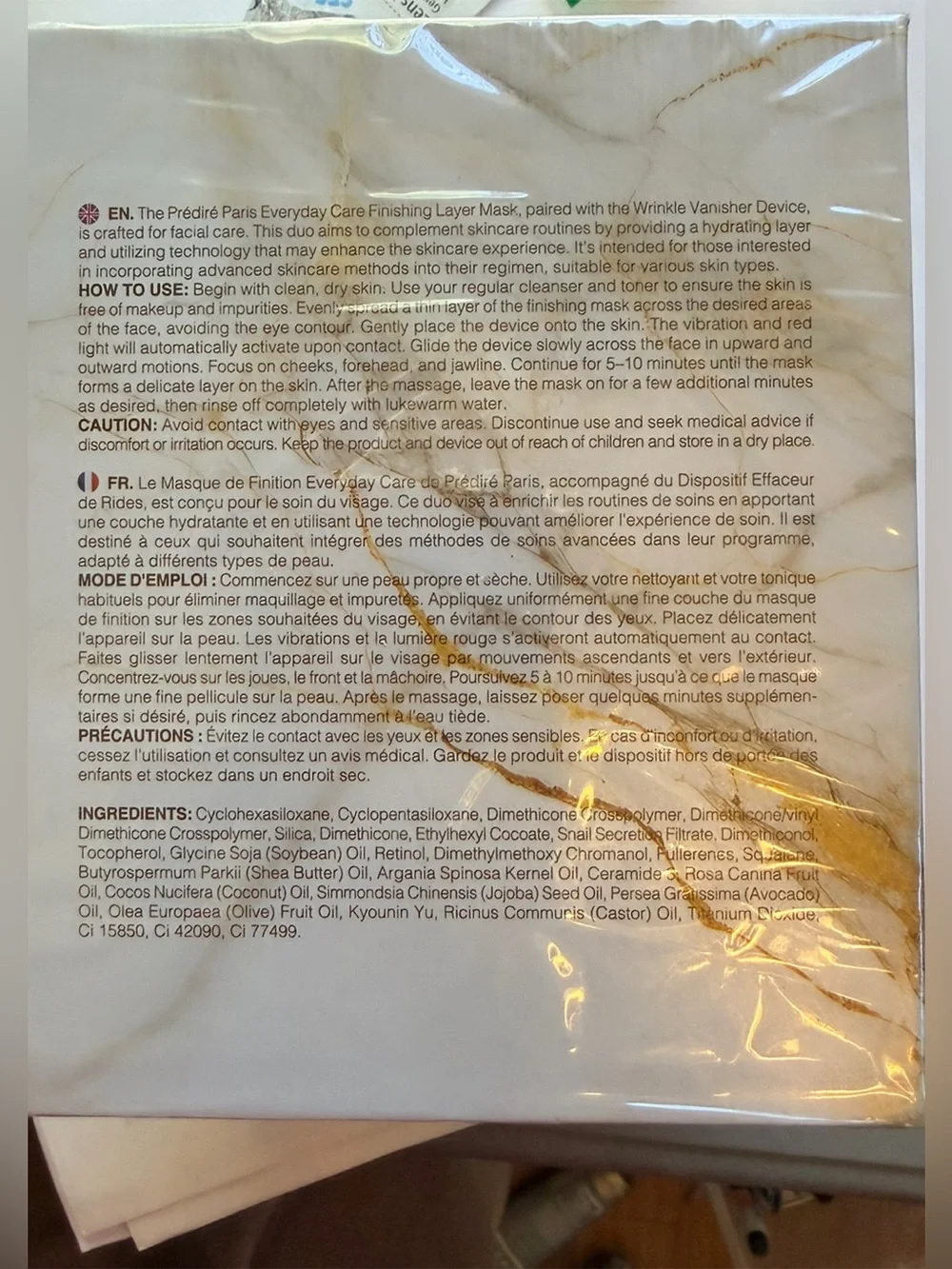 PRÉDIRÉ PARIS - Hydration layer mask wth Wrinkle Vanisher Devise